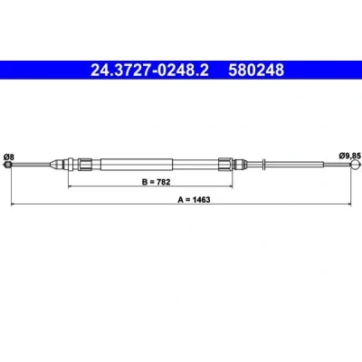 Bilde av ATE 24.3727 0248.2 Bremsekabel 1463