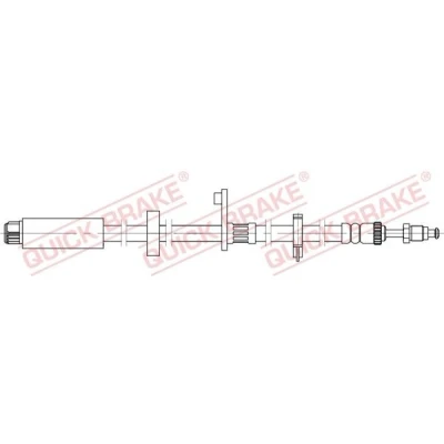 Bilde av QUICK BRAKE 32.824 Bremseslange 458 M10x1 TOYOTA: Proace I Varebil / Stasjonsvogn, PEUGEOT: Expert II Tepee, CITROËN: Jumpy MPV, Van