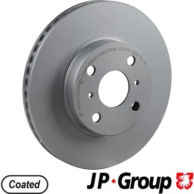 Bilde av JP GROUP 4863102100 Bremseskiver framaksel 255 22 4 ventilert belagt TOYOTA: Yaris III Hatchback, II Hatchback