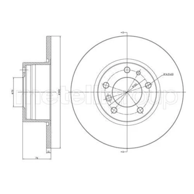Bilde av METELLI 23 0187 Bremseskiver 302,0 11,7 5 79,0 fullt ut BMW: Sedan, Touring
