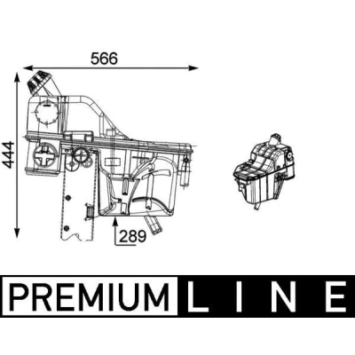 Bilde av MAHLE ORIGINAL CRT 54 000P Ekspansjonstank med deksel