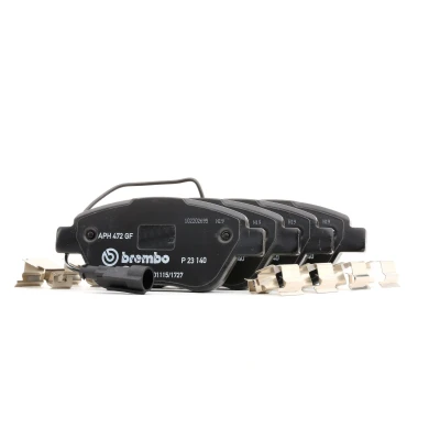 Bilde av BREMBO P 23 140 Bremseklosser inkl. slitasjevarselkontakt med bremsecaliperskruer tilbehør FIAT: 500 Hatchback, PEUGEOT: Bipper Van