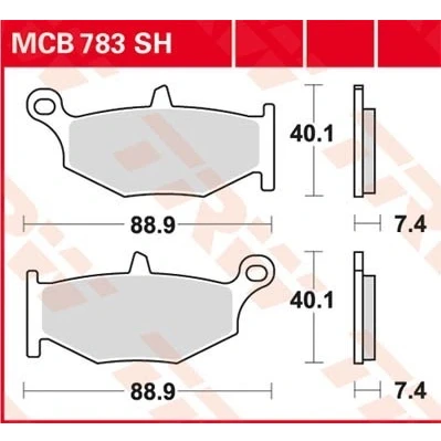 Bilde av TRW Sinter Carbon Racing MCB783SH Bremseklosser