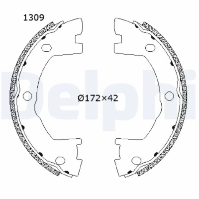 Bilde av DELPHI LS2202 Handbromsbackar