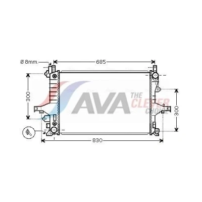 Bilde av PRASCO VO2115 Radiator Aluminium 620 405 32 Kjøleribber loddet VOLVO: XC70 I Cross Country, V70 2, S80
