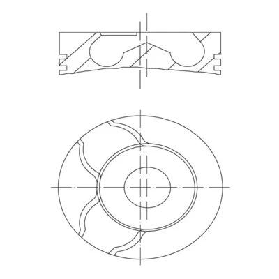 Bilde av MAHLE ORIGINAL 022 01 02 Motorstempel 76,5 med kolberingbærer, uten kjølekanal