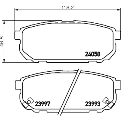 Bilde av HELLA 8DB 355 010 871 Bremseklosser med akustisk slitasjevarsel KIA: SORENTO 1