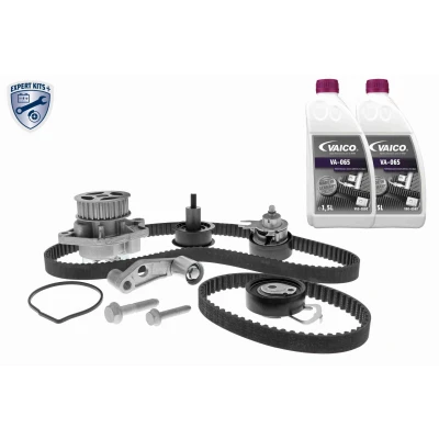 Bilde av VAICO V10 50109 vannpumpe + Registerreimsett med tilleggsmateriale, kjølemiddel, 130 VOLKSWAGEN: Caddy 3, Golf 5