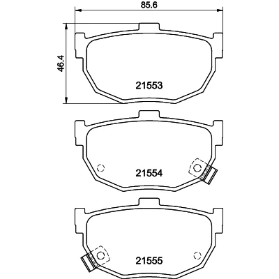 Bilde av HELLA 8DB 355 006 411 Bremseklosser med akustisk slitasjevarsel HYUNDAI: Coupe II, NISSAN: Bluebird Hatchback