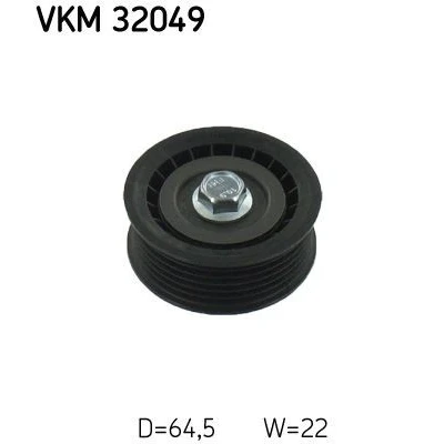 Bilde av SKF VKM 32049 Styrerulle med festemateriell SAAB: 9 3 Cabrio, Sedan, OPEL: Vectra C CC, Zafira B, FORD: Focus 2 Kombi,