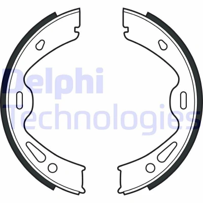 Bilde av DELPHI LS2091 Handbromsbackar PORSCHE: 911 Coupé
