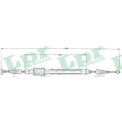 Bilde av LPR C0155B Bremsekabel 1448/1102 Skivebrems