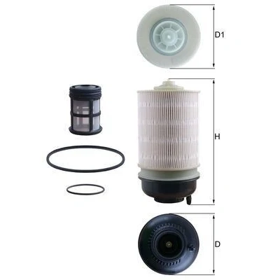 Bilde av MAHLE ORIGINAL KX 581KIT Drivstoffilter Filterinnsats MERCEDES BENZ: ACTROS MP4 / MP5, ANTOS