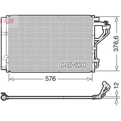 Bilde av DENSO DCN41010 Kondensator med tørker R 134a