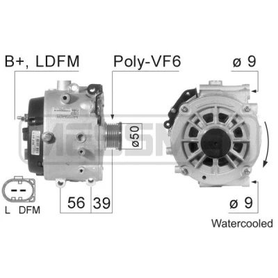 Bilde av ERA 210383A Dynamo 14V 190A MERCEDES BENZ: C Klasse T modell, ML Klasse, Sedan