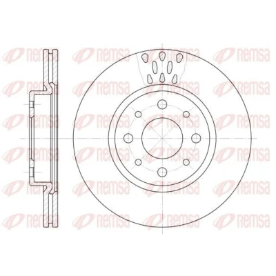 Bilde av REMSA 6189.10 Bremseskiver framaksel 257, 257 20 4 ventilert FIAT: BRAVO 2, Panda II Hatchback, Grande Punto ALFA ROMEO: 155