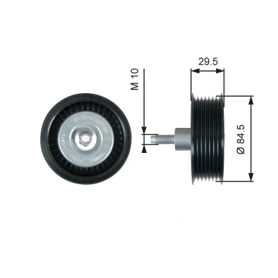Bilde av GATES FleetRunner Micro V Kit T36536 Styrerulle med riller FORD: Transit Mk6 Minibuss, Ranger Mk3, Van