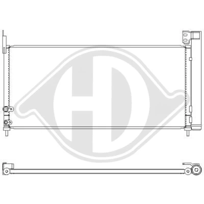 Bilde av DIEDERICHS DCC1959 Kondensator Climate Aluminium R 134a TOYOTA: Auris Stasjonsvogn