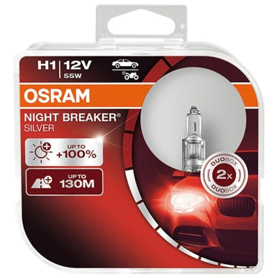 Bilde av OSRAM 64150NBS HCB Lyspære, fjernlys H1 12V 55W Halogen FORD: MONDEO 4 Turnier, S Max Mk1, Transit V363 Flatvogn lastebil / Chassis, VOLVO: V70 2