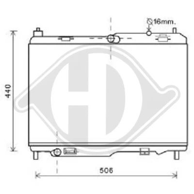 Bilde av DIEDERICHS DCM2099 Radiator 564 350 16 Climate
