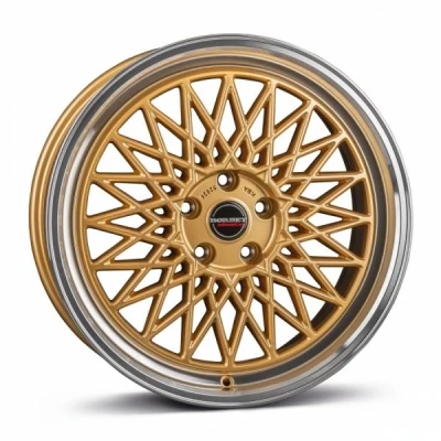 Bilde av BORBET B Gold Rim Polished 7x17 4/100 ET38 B64