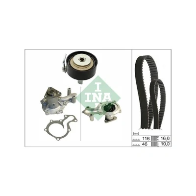 Bilde av INA 530 0700 30 vannpumpe + Registerreimsett med FORD: FOCUS 3 Turnier, FIESTA 6,