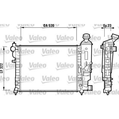 Bilde av VALEO 732882 Radiator Aluminium 530 322 23 Kjøleribber satt sammen mekanisk PEUGEOT: 106 II Hatchback, I Hatchback