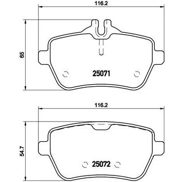 Bilde av BREMBO P 50 103 Bremseklosser klargjort for slitasjeindikator med bremsecaliperskruer tilbehør MERCEDES BENZ: SL Cabrio