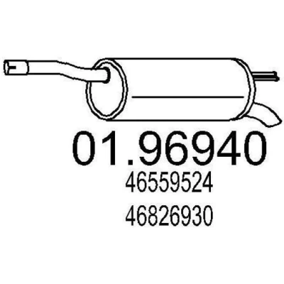 Bilde av MTS 01.96940 Sluttlyddemper 900 FIAT: Doblo I Cargo