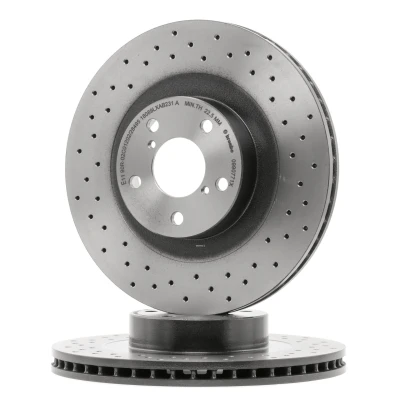 Bilde av BREMBO XTRA LINE 09.9077.1X Bremseskiver 293 24 5 perforert / ventilert belagt SUBARU: Impreza I Stasjonsvogn, II Sedan, Forester