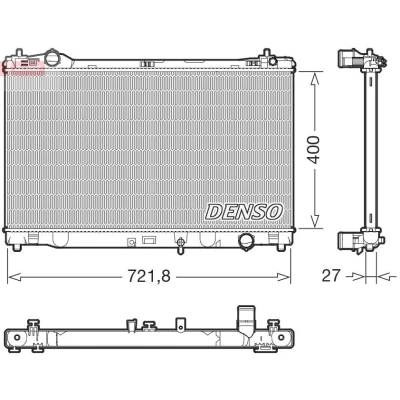 Bilde av DENSO DRM51021 Radiator 722mm 400mm 27mm