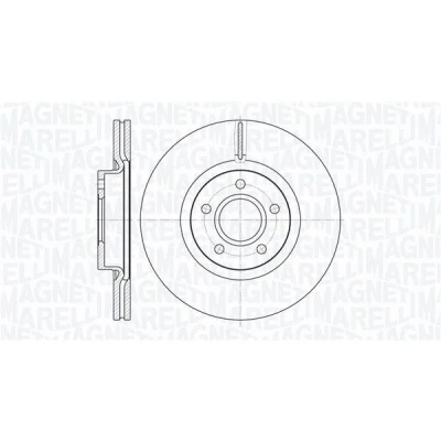 Bilde av MAGNETI MARELLI 361302040134 Bremseskiver 300, 300 25 5 63,5 innvendig ventilert FORD: FOCUS 3, 3 Turnier, KUGA 1, VOLVO: C30, S40 II