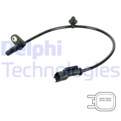 Bilde av DELPHI SS20805 ABS sensor aktiv 398mm FORD: Transit Custom V362 Van, Minibuss, Mk7 Van