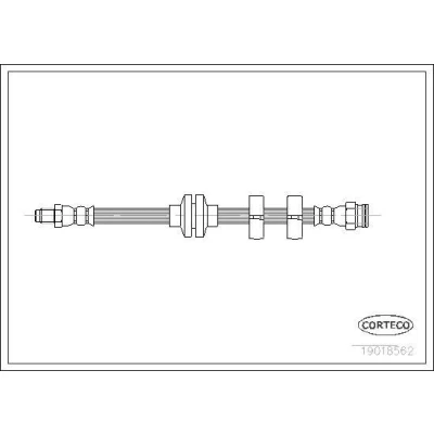 Bilde av CORTECO 19018562 Bremseslange framaksel 385