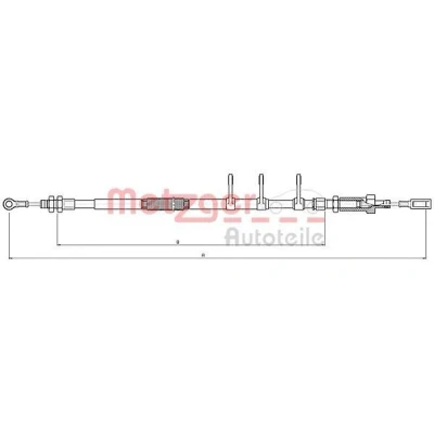 Bilde av METZGER 10.4741 Bremsekabel foran 2296/1981 COFLE FIAT: Ducato III Van, Flatvogn lastebil / Chassis, Minibuss