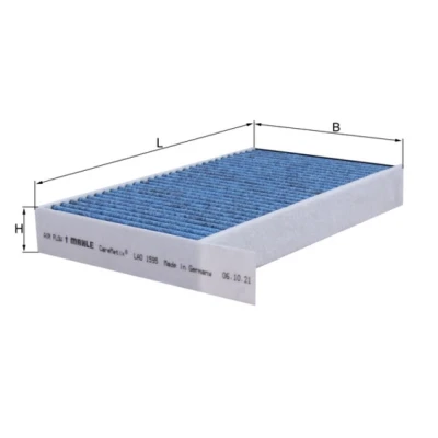 Bilde av MAHLE ORIGINAL LAO 1595 Kupéfilter Karbonfilter, med antiallergisk virkning, antibakteriell effekt 243 142 32 TESLA: Model 3, Y