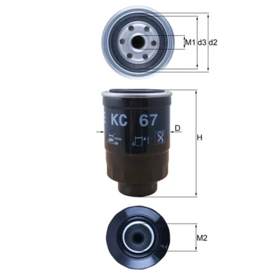 Bilde av Drivstoffilter MAHLE ORIGINAL KC 67