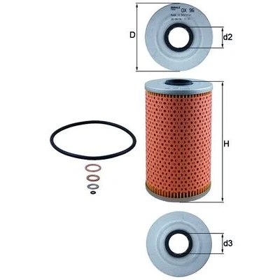 Bilde av MAHLE ORIGINAL OX 96D Oljefilter Filterinnsats BMW: 3 Sedan, 5 Touring, OPEL: Omega B Caravan, LAND ROVER: Range Rover 2