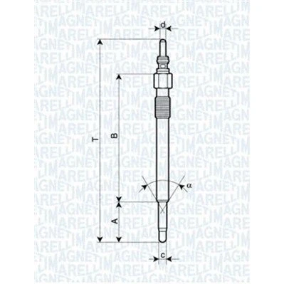 Bilde av MAGNETI MARELLI 062900050304 Glødeplugg 11,5V 10A M10X1