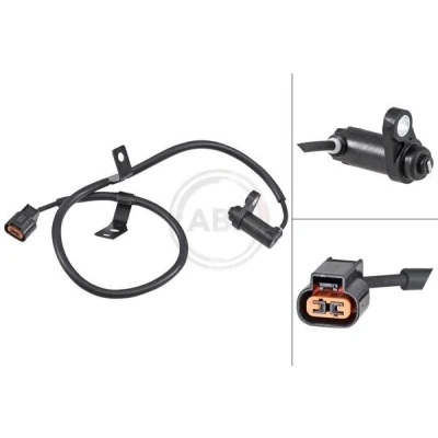 Bilde av A.B.S. 31914 ABS sensor passiv 760 svart MITSUBISHI: L200 / Triton IV Pick up
