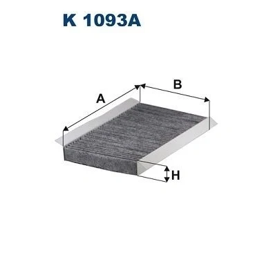 Bilde av FILTRON K 1093A Kupéfilter Karbonfilter 288 173 30 PEUGEOT: 308 I Hatchback, 307 Stasjonsvogn, SW, CITROËN: DS5 C4 II Hatchback