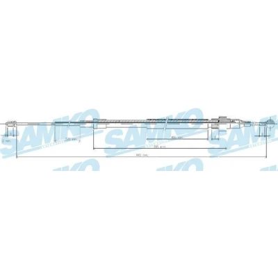 Bilde av LPR C0938B Bremsekabel 1450/1810 Skivebrems SKODA: Octavia 2 Combi, II Hatchback, VOLKSWAGEN: Golf 5, Jetta 3, Plus / Crossgolf