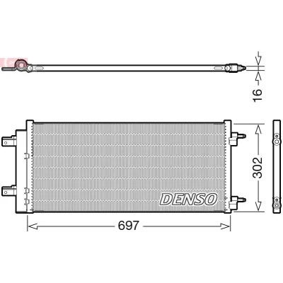 Bilde av DENSO DCN20044 Kondensator med tørker R 134a