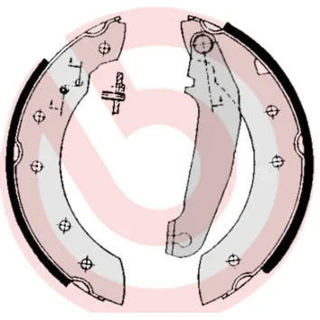 Bilde av BREMBO S 86 502 Bremsesko 203 38 med håndbremsarm