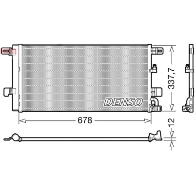 Bilde av DENSO DCN02001 Kondensator med tørker R 134a AUDI: A4 B9 Allroad, Avant