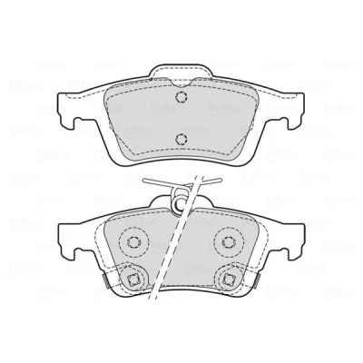Bilde av VALEO 601709 Bremseklosser bakaksel inkl. slitasjevarselkontakt uten sikringsskruesett, med antihyle blikk FORD: FOCUS 3, 3 Turnier