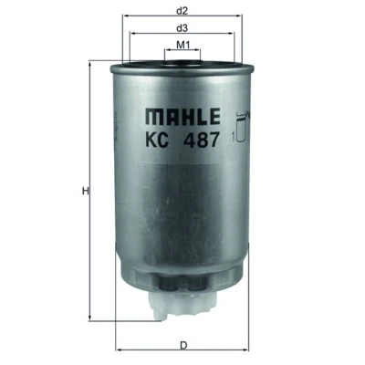Bilde av MAHLE ORIGINAL KC 487 Drivstoffilter Påskruingsfilter JEEP: Patriot, Compass, DODGE: Caliber