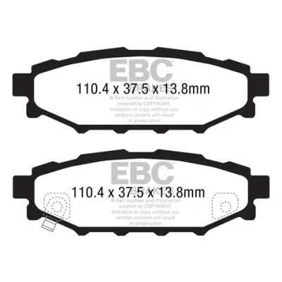 Bilde av EBC Brakes DP1584 Bremseklosser bakaksel SUBARU: Forester III, Legacy 4, Impreza III Hatchback, TOYOTA: GT86 Coupé