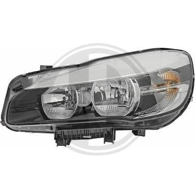 Bilde av DIEDERICHS 1240083 Frontlykter venstre LED, H7/H7, PY21W med kjørelys (LED) motor for høydejustering hovedlys