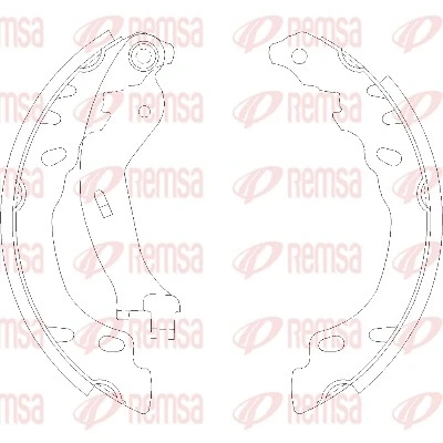 Bilde av REMSA 4158.00 Bremsesko bakaksel 180 32 med vippearm FIAT: 500 Hatchback, C Cabrio, FORD: KA Hatchback